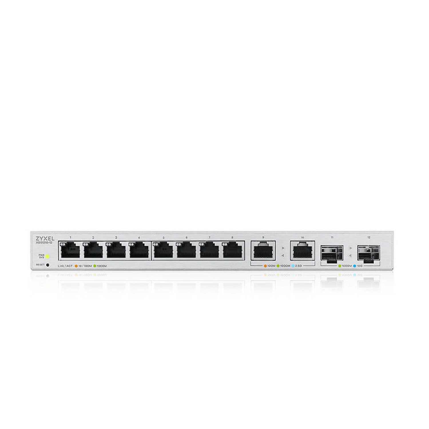 Network switch ZYXEL XGS-1210-12 Multi-Gigabit 8xRJ-45 2xRJ-45 2xSFP+ XGS-1210-12 — 3
