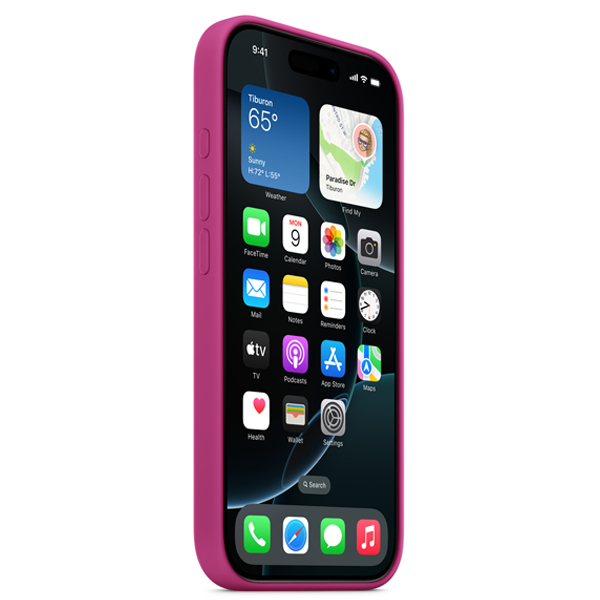 iPhone 16 Pro Max Silicone Case with MagSafe Fuchsia — 5