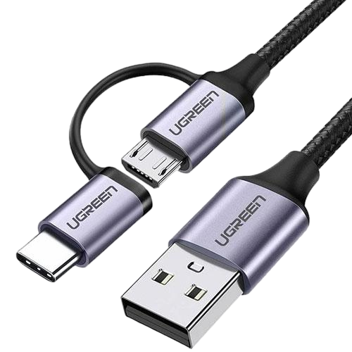 Cable UGREEN 2in1 A2A - C — 2