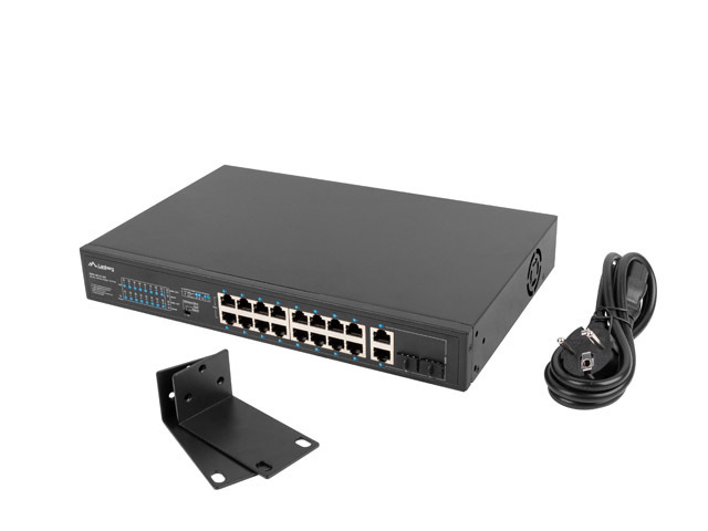 Lanberg RSFE-16P-2C-250w Rack POE+ Switch — 2