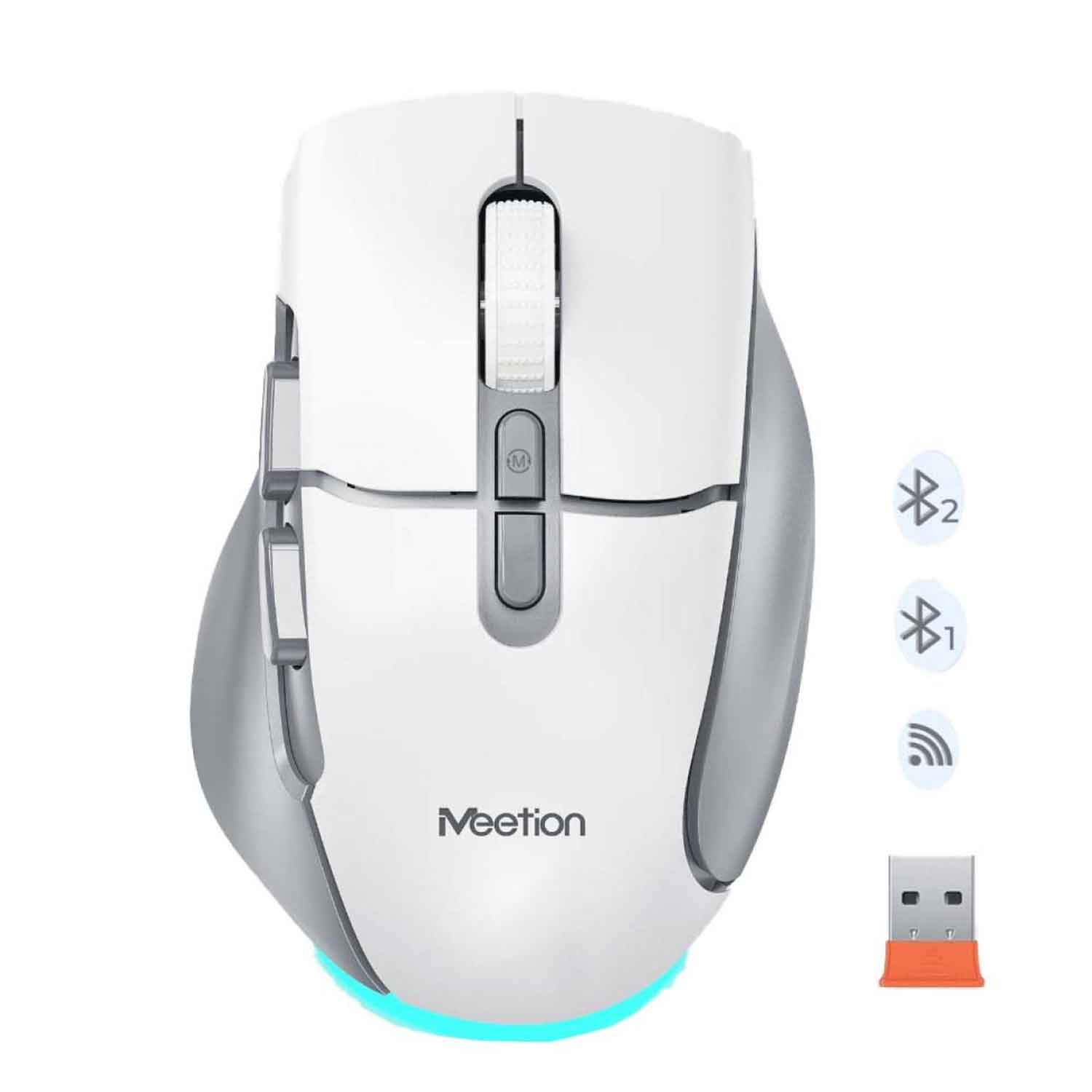 Эргономичная беспроводная мышь MEETION Ergonomic Wrls+BT Shadow MT-BTM001 — 9