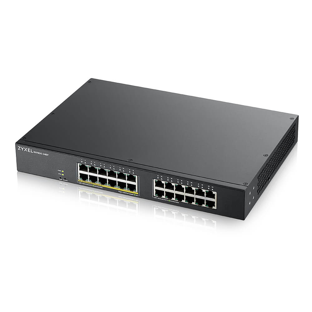 Zyxel GS1900-24EP 24-port GbE Smart Managed Switch — 3