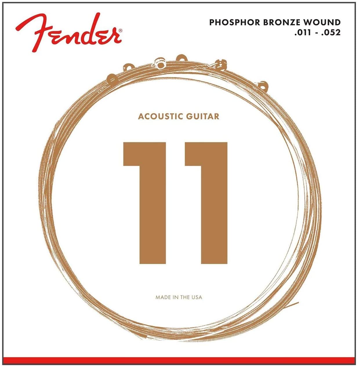 Fender 60CL Phosphor Acoustic Strings Custom Light 11-52 — 2