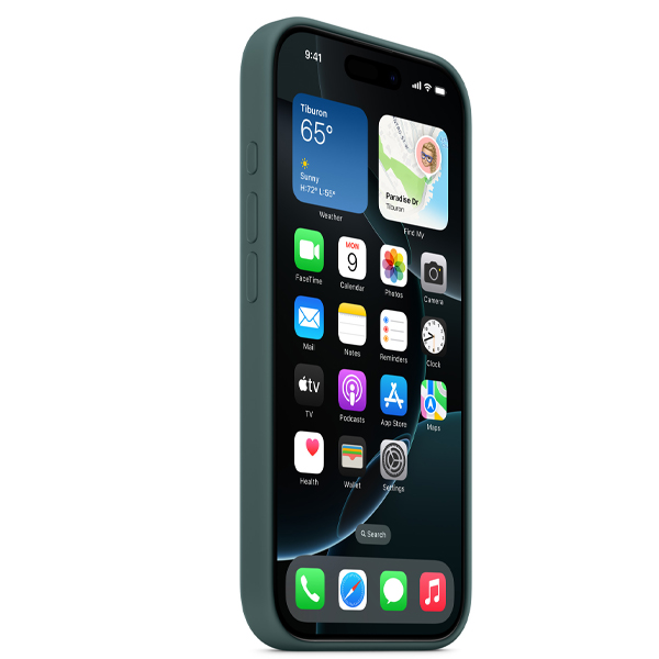 Cover for iPhone 16 Pro Max Silicone Case with MagSafe Lake — 5