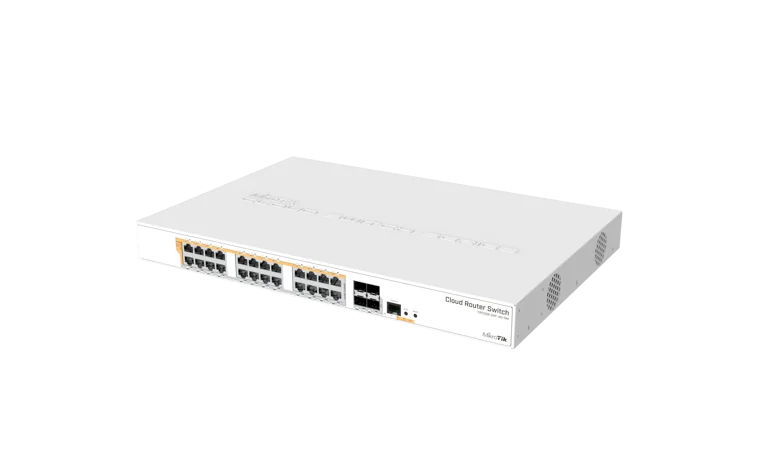 Коммутатор MikroTik CRS328-24P-4S+RM на 24 порта Gigabit PoE+ для монтажа в стойку, 4×SFP+ — 2