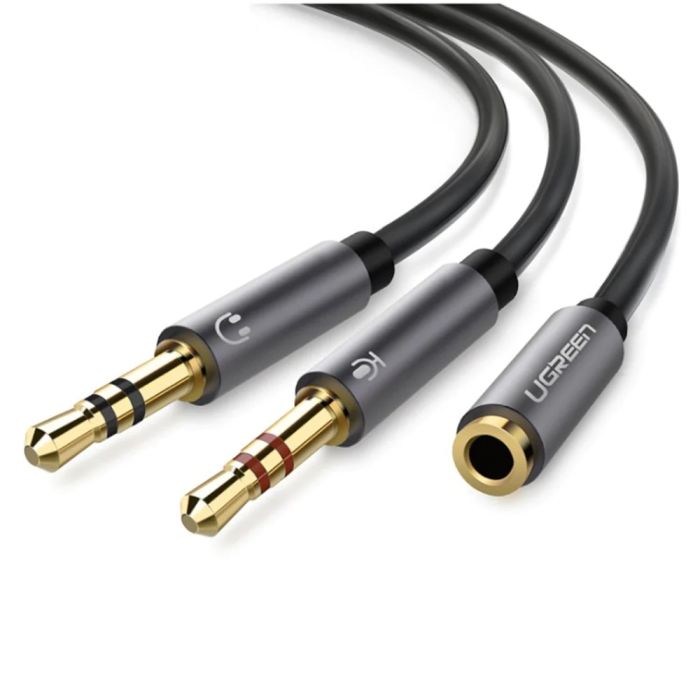 UGREEN 3.5 mm Female to 2 Male Audio Cable ABS Case 20898