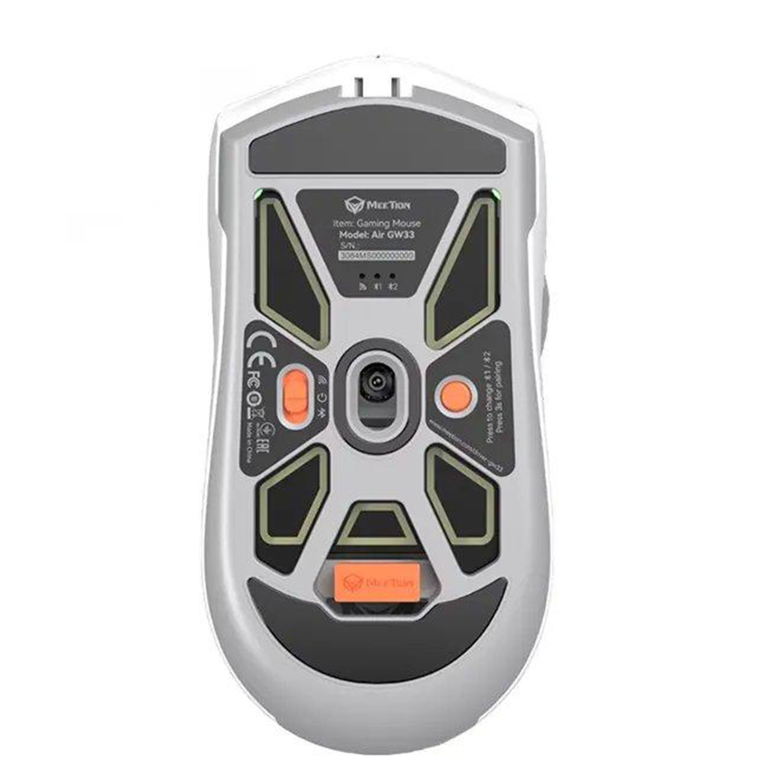 Mouse MEETION Tri-Mode Wrls+BT Gaming AIR GW33 — 6