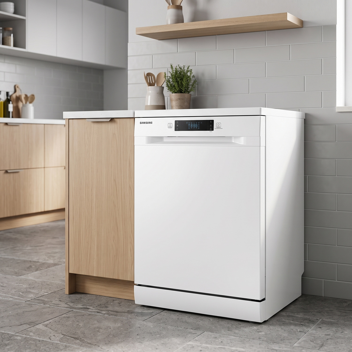 Dishwasher Samsung DW60M6050FW WT — 3