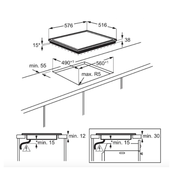Built-in electric hob Electrolux EHF46547XK — 2
