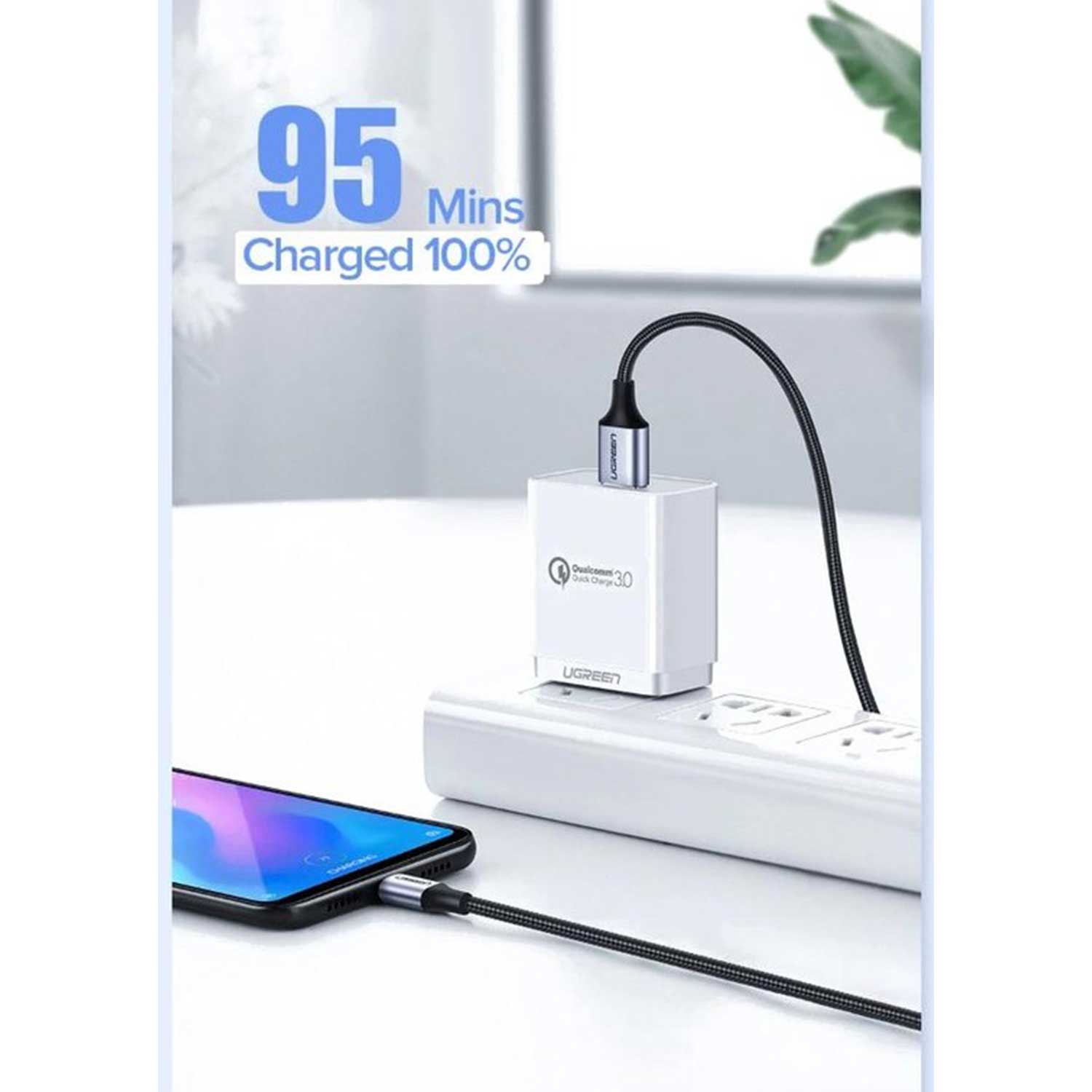 UGREEN USB-A to USB-C cable, fast charging, 3A Max 60125 — 4