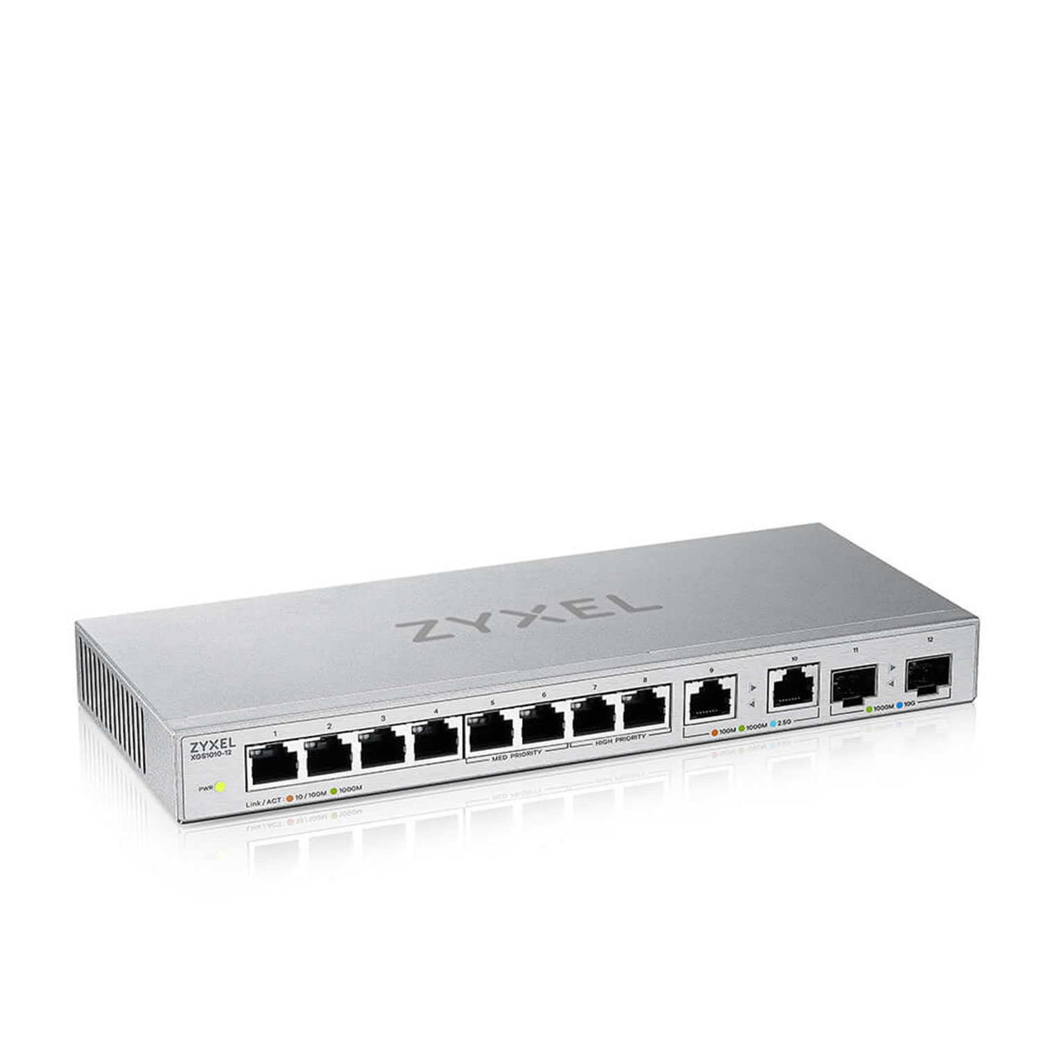 Network switch ZYXEL XGS-1010-12 Multi-Gigabit 8xRJ-45 2xRJ-45 2xSFP+ XGS-1010-12 — 2