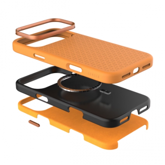 Levelo Fiora MagSafe Liquid Silicone Case With Pattern For iPhone 17 Pro Max — 2