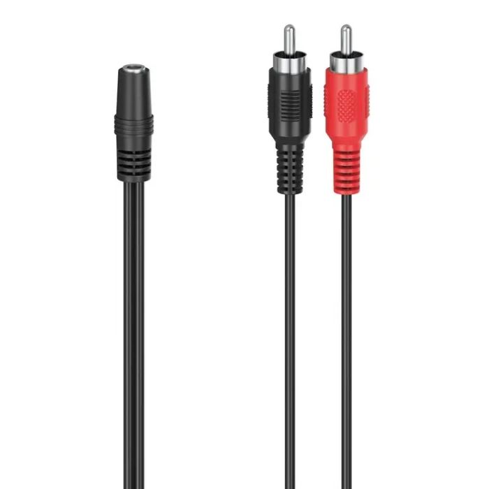 Audio Adapter 2 RCA Plugs to 3.5 mm Stereo Jack Socket