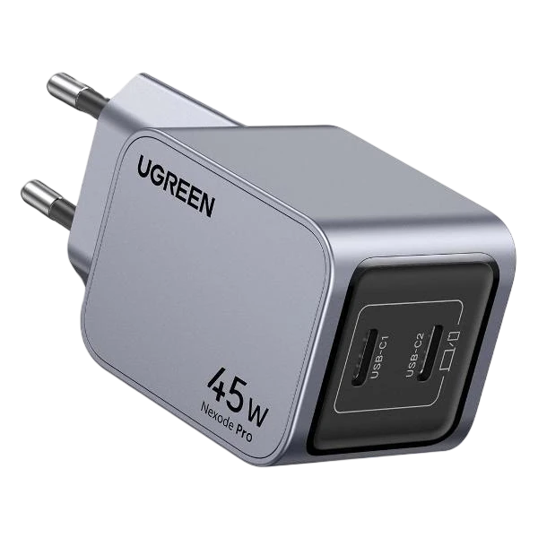 UGREEN Nexode Pro Charger Dual USB-C GaN Fast EU 35008 X707 45W — 4
