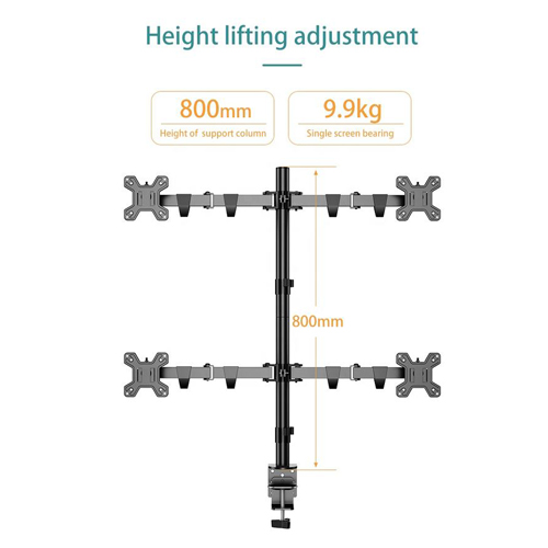 KALOC DW240-J Multiple 4 LCD Monitor Stand 17-27 — 4