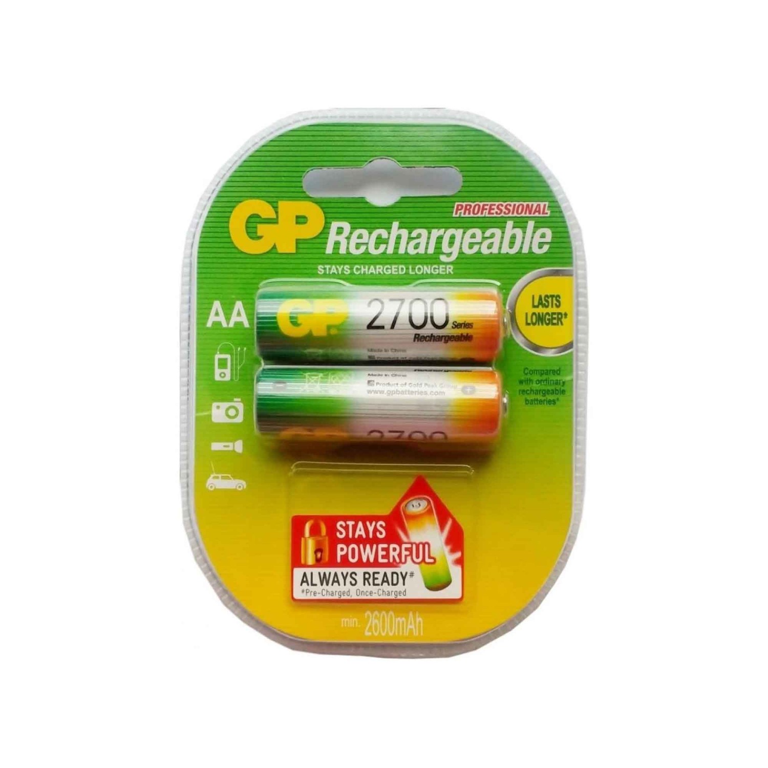 Charger GP AA 2700MAH 270AAHC-2PL2 — 2