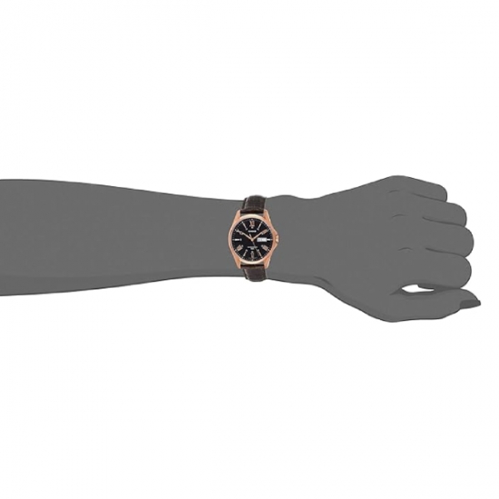Casio Men Leather Face 3 Hand+Calendar MTP-1384L-1A2VDF — 4