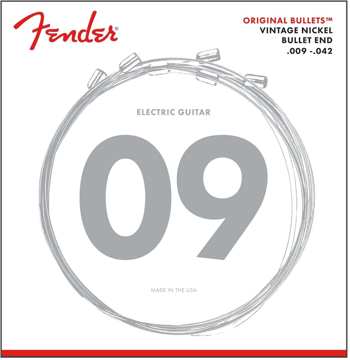 Fender 3150L Pure Nickel Bullet End 9-42 Guitar Strings set — 2