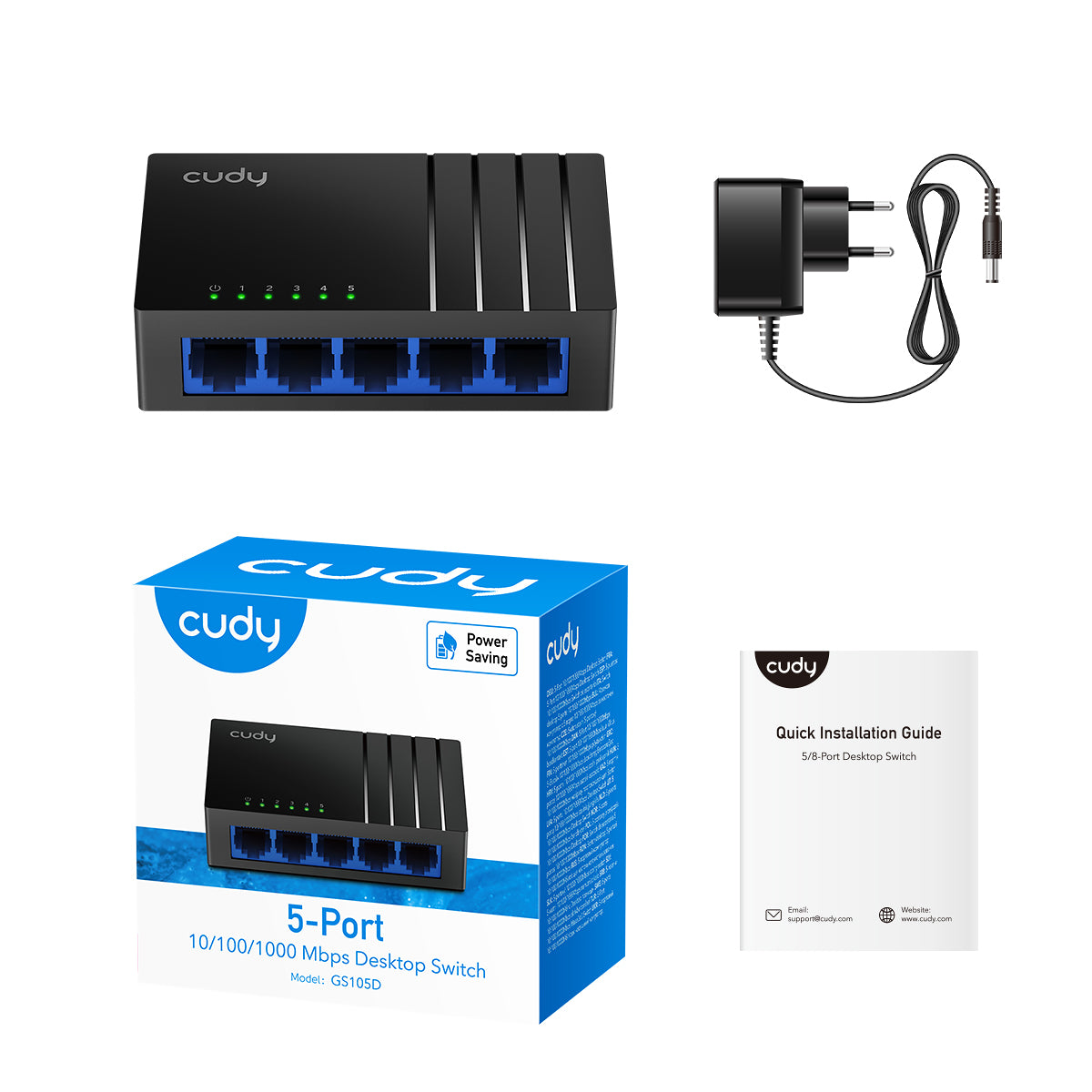 Network switch Cudy GS105D 5-Port Gigabit Desktop Switch — 5