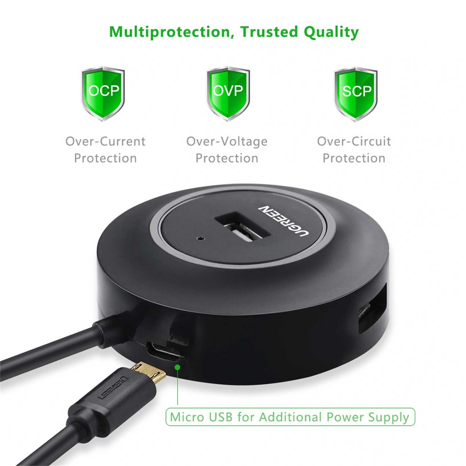 USB hub UGREEN 2.0 HUB 4 PORTS 1M 20277 — 6