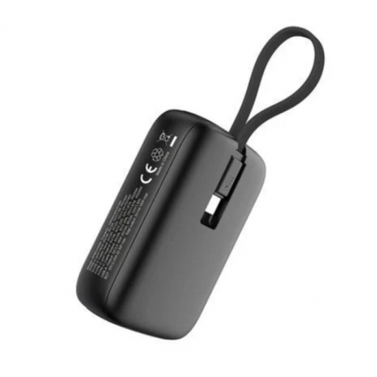 Powerology Power Bank PD20W 10000mAh Type-C Port and USB-A Port with Built-in 30CM PPBCHA66-WH — 3