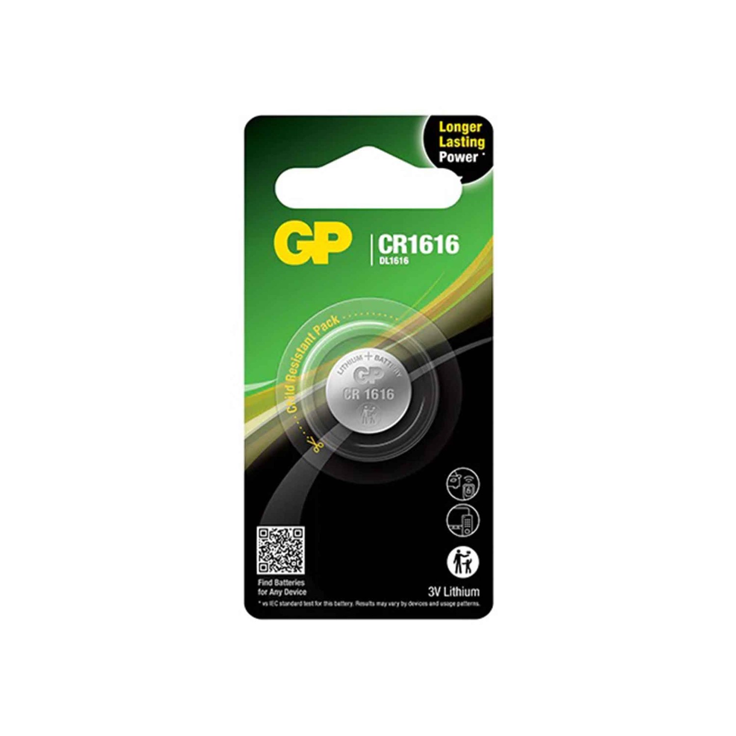 Battery GP CR1616 CR1616 — 2