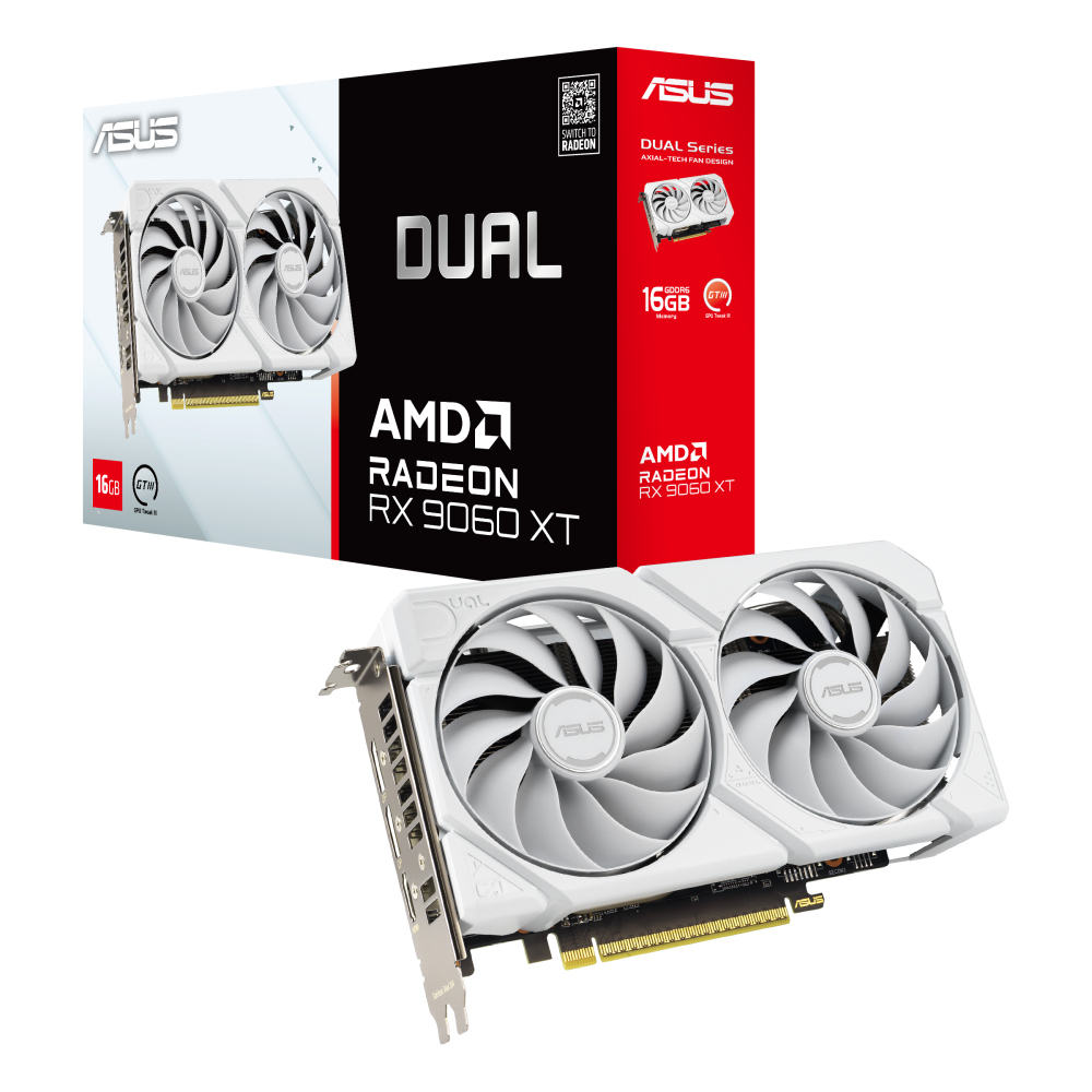 DUAL-RX9060XT-16G- Edition GDDR6 DUAL-RX9060XT-16G-WHITE — 2