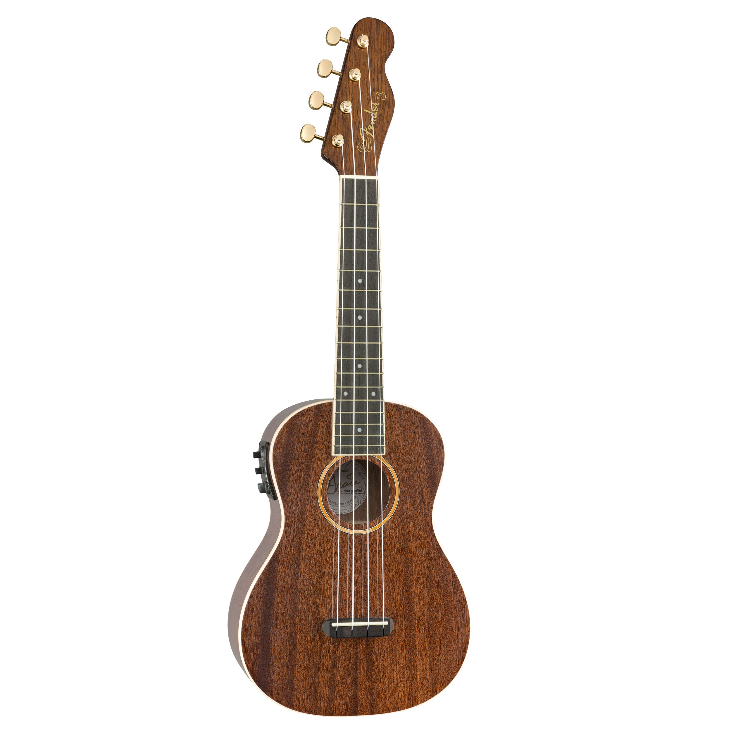 Fender G VanderWaal Signature Acoustic-Electric Ukulele WN w bag — 4