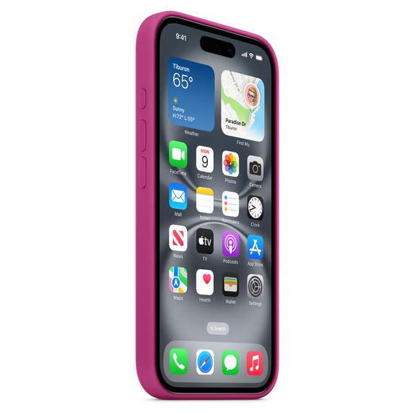 iPhone 16 Silicone Case with MagSafe Fuchsia — 6