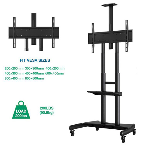 NB AVA1800-70-1P- TV Cart 55 - 90 AVA1800-70-1P-BLACK — 2