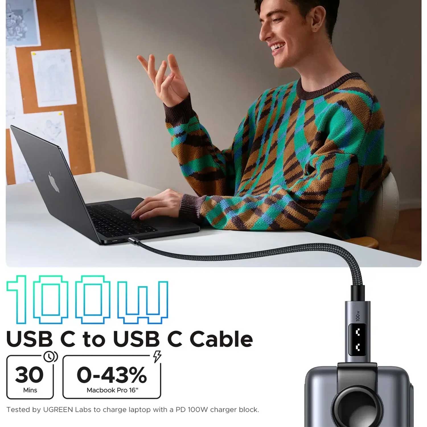 Cable UGREEN Uno USB-C to USB-C 45612 — 3