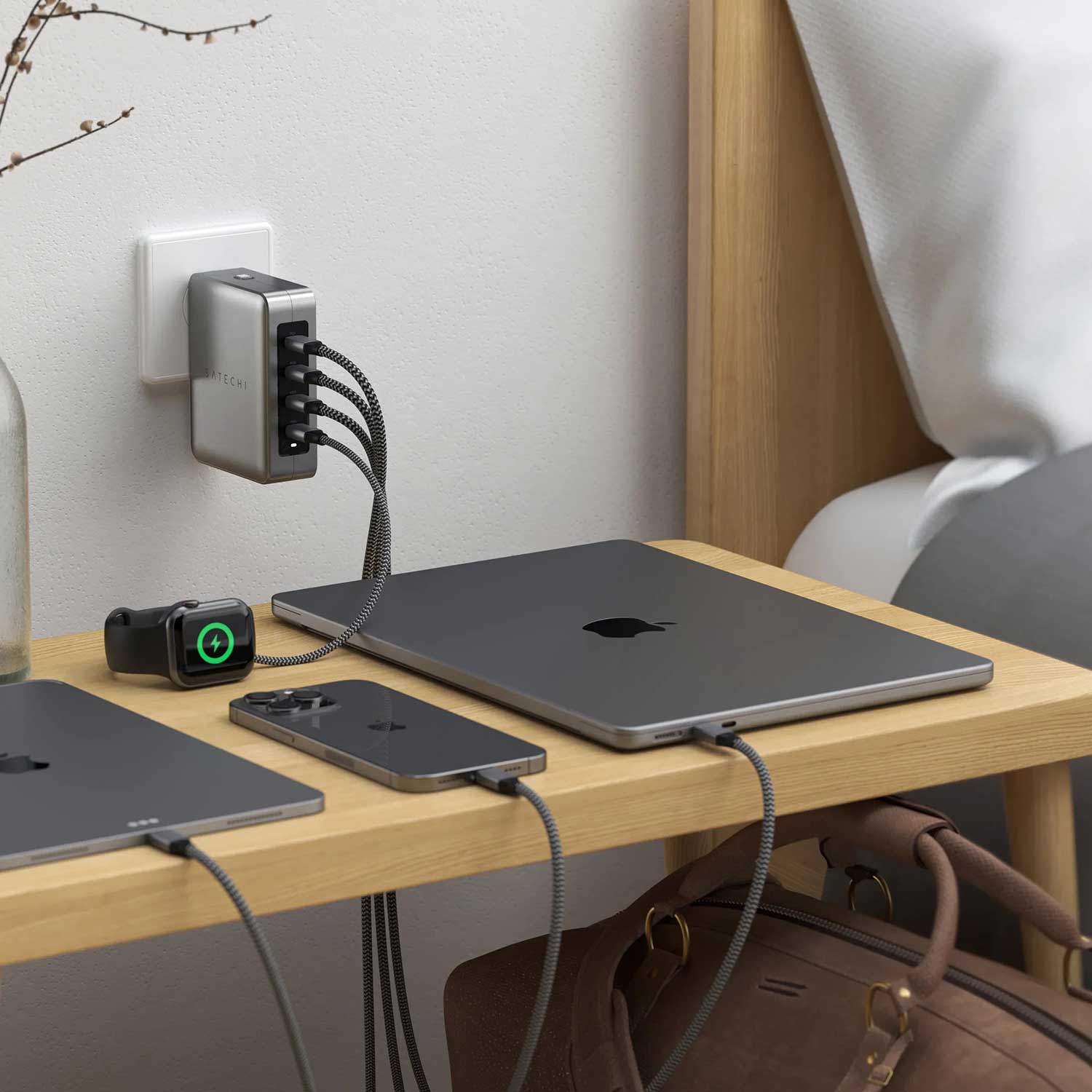 Power adapter SATECHI USB-C 4-Port GaN Travel Charger ST-W145GTM 145W — 6
