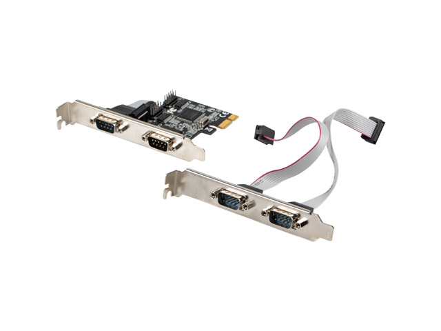 4X COM 9PIN LOW PROFILE PCI EXPRESS CARD — 3