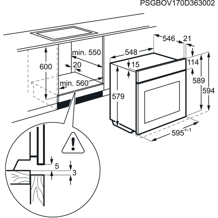 Built in oven ELECTROLUX OPEB2520R — 8