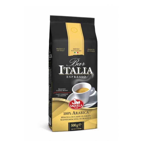Coffee beans SAQUELLA BAR ITALIA 100% ARABIC — 2