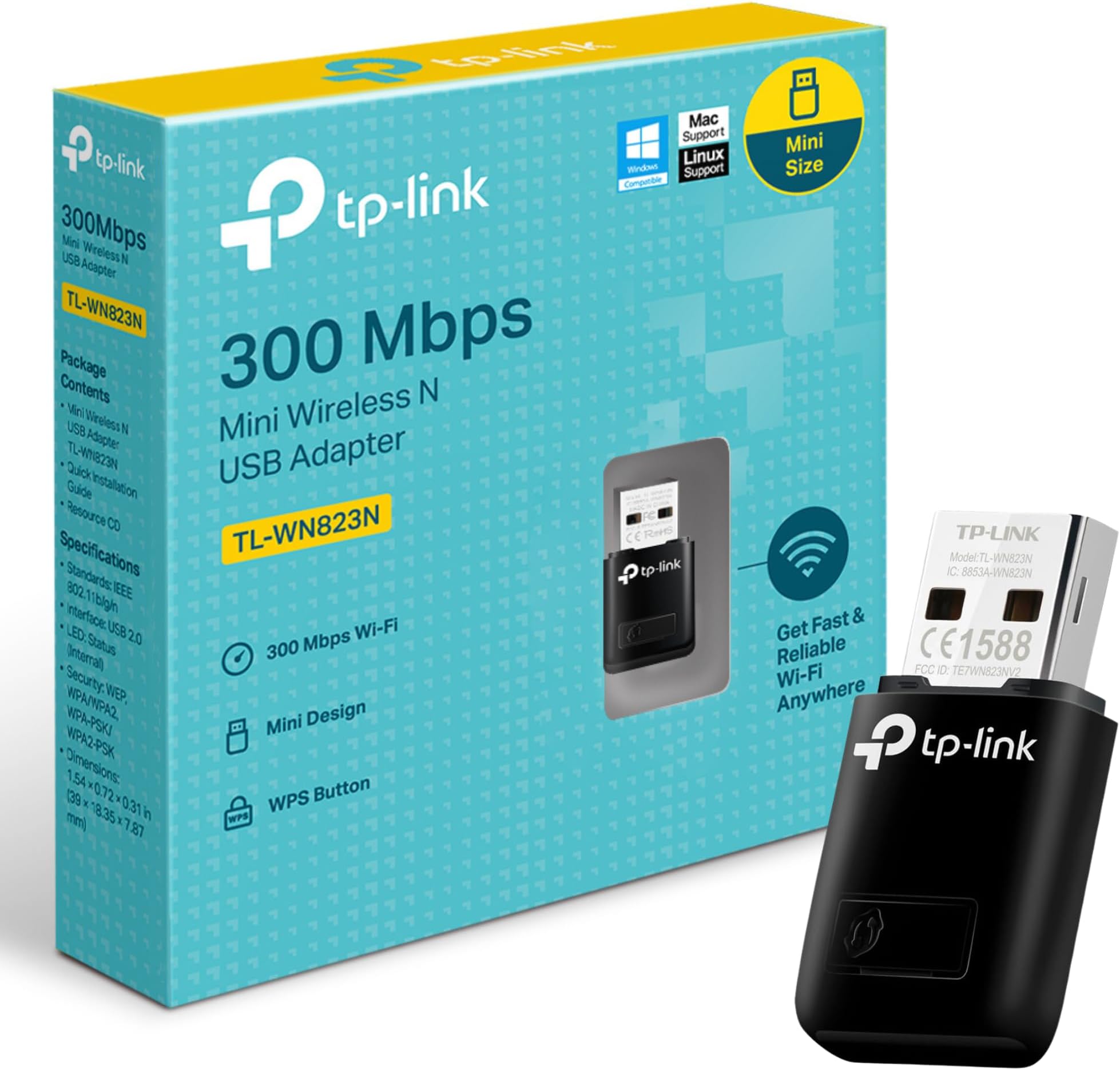 USB WiFi Adapter Tp-Link TL-WN823N 300Mbps — 3
