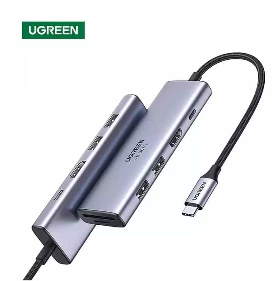 UGREEN USB-C Multiport HUB 45379 USB 3.0 Type-C to 2xHDMI Adapter and Multiport HUB with PD