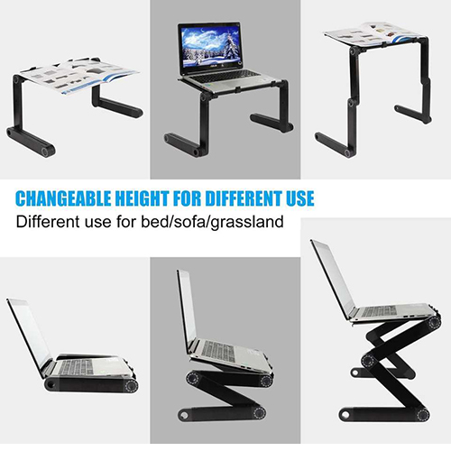 KAIRUN KR-LP719 aluminum table with fan for laptop — 3