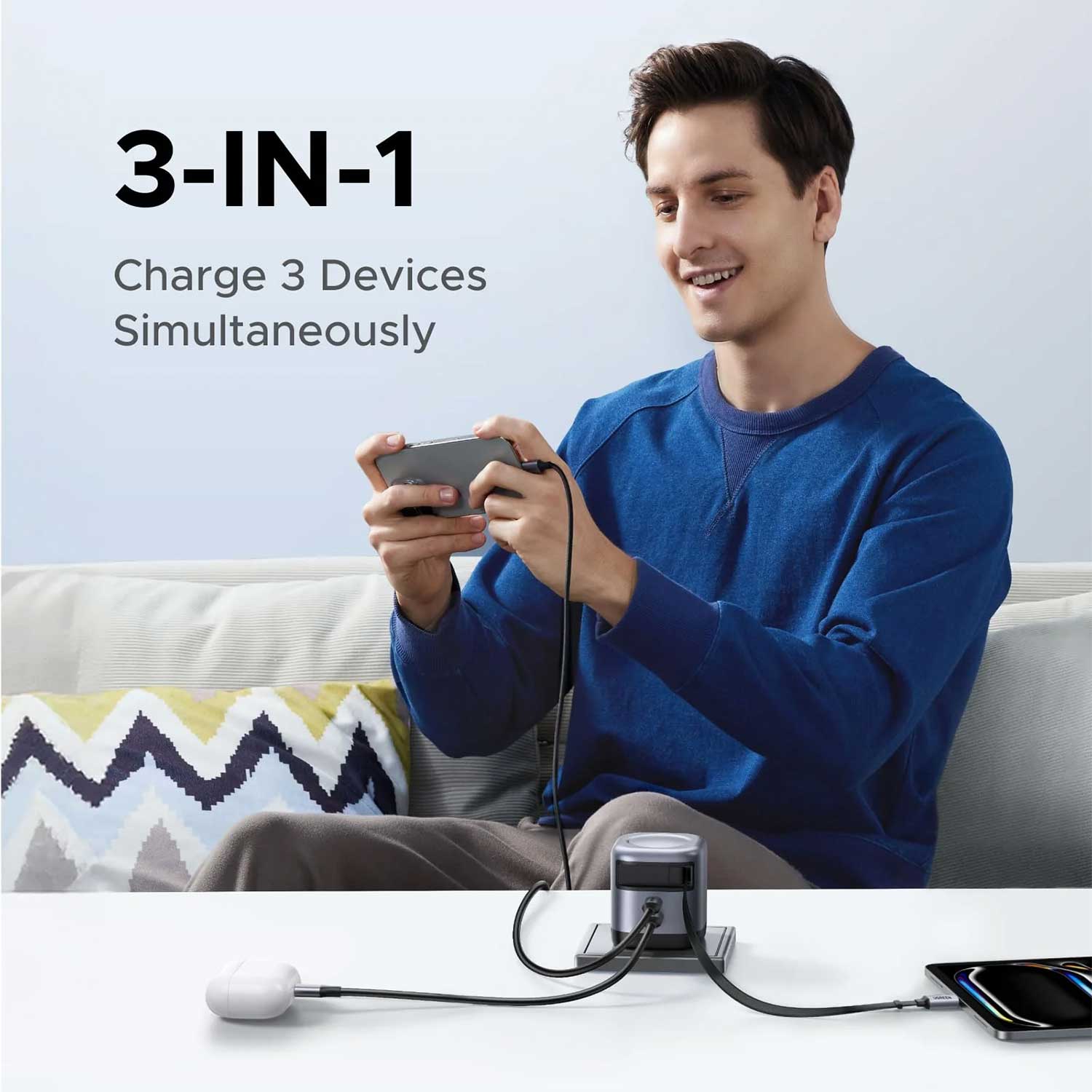 Power adapter UGREEN GaN Fast Charger with Retractable 65822 45W — 5