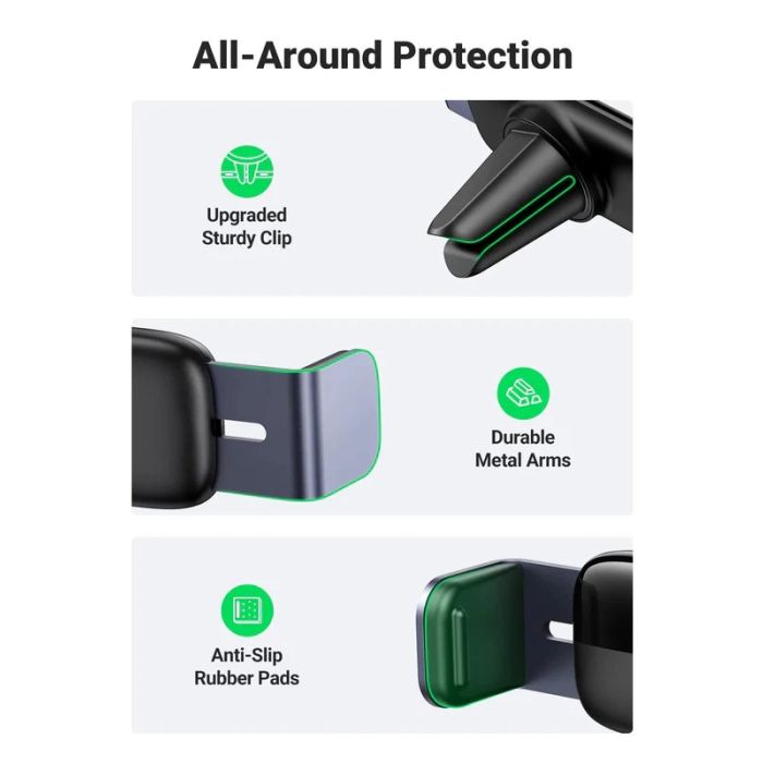 UGREEN Air Vent Aluminum Phone Holder PC+Aluminum alloy 10422 — 7