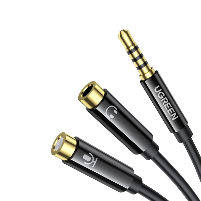 UGREEN 3.5mm Male To Dual 3.5mm Female Headset Splitter 20cm 30620 — 2