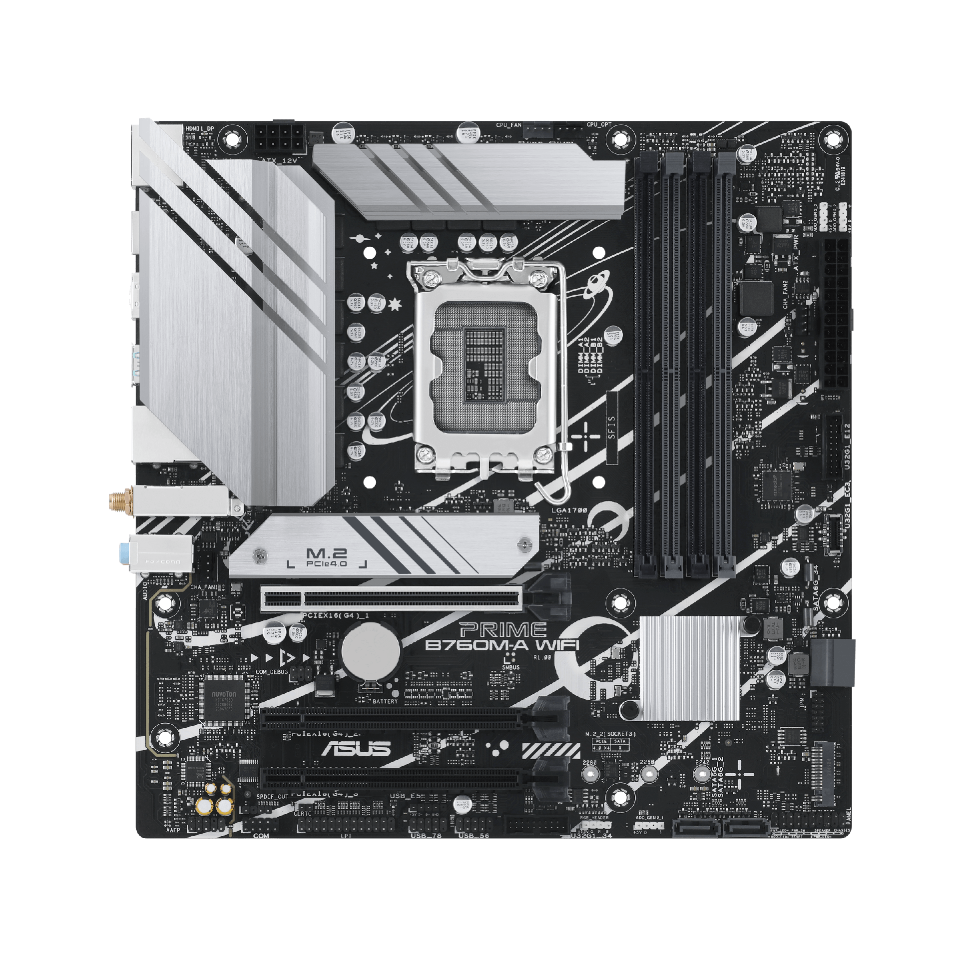 Motherboard ASUS PRIME B760M-A WiFi S-1700 B760 2xHDMI DP 3xPCI-E 4xDDR5 2xM.2 SATAIII PCI SATA3 — 9