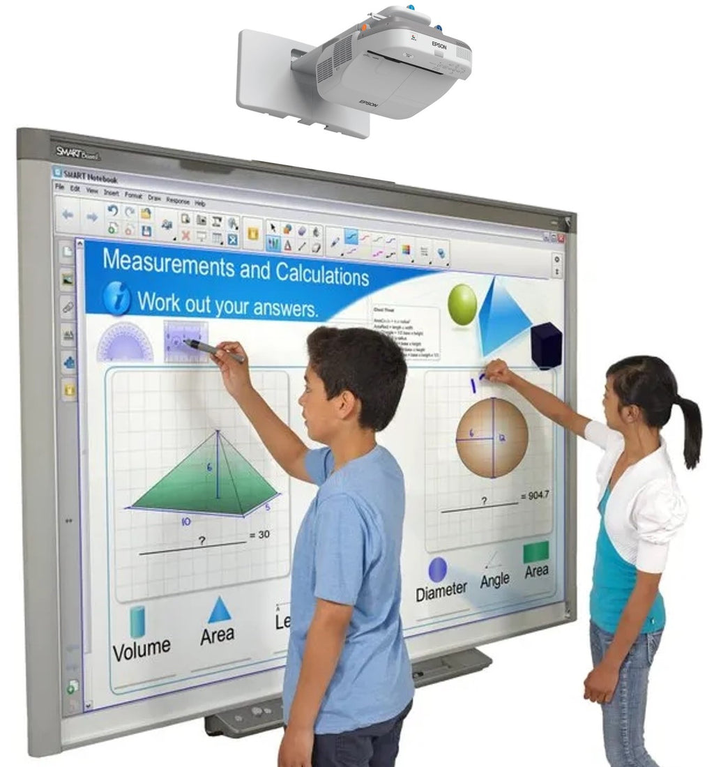 86 Projector Compatible Interactive Whiteboard. Projector required: Short Throw Standard 3LCD DLP — 2