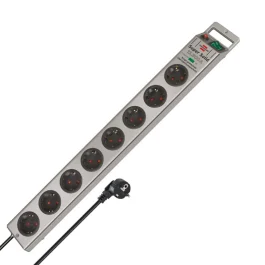 Super-Solid 13 500A Surge Protection Extension Lead 8-Way Brennenstuhl — 2