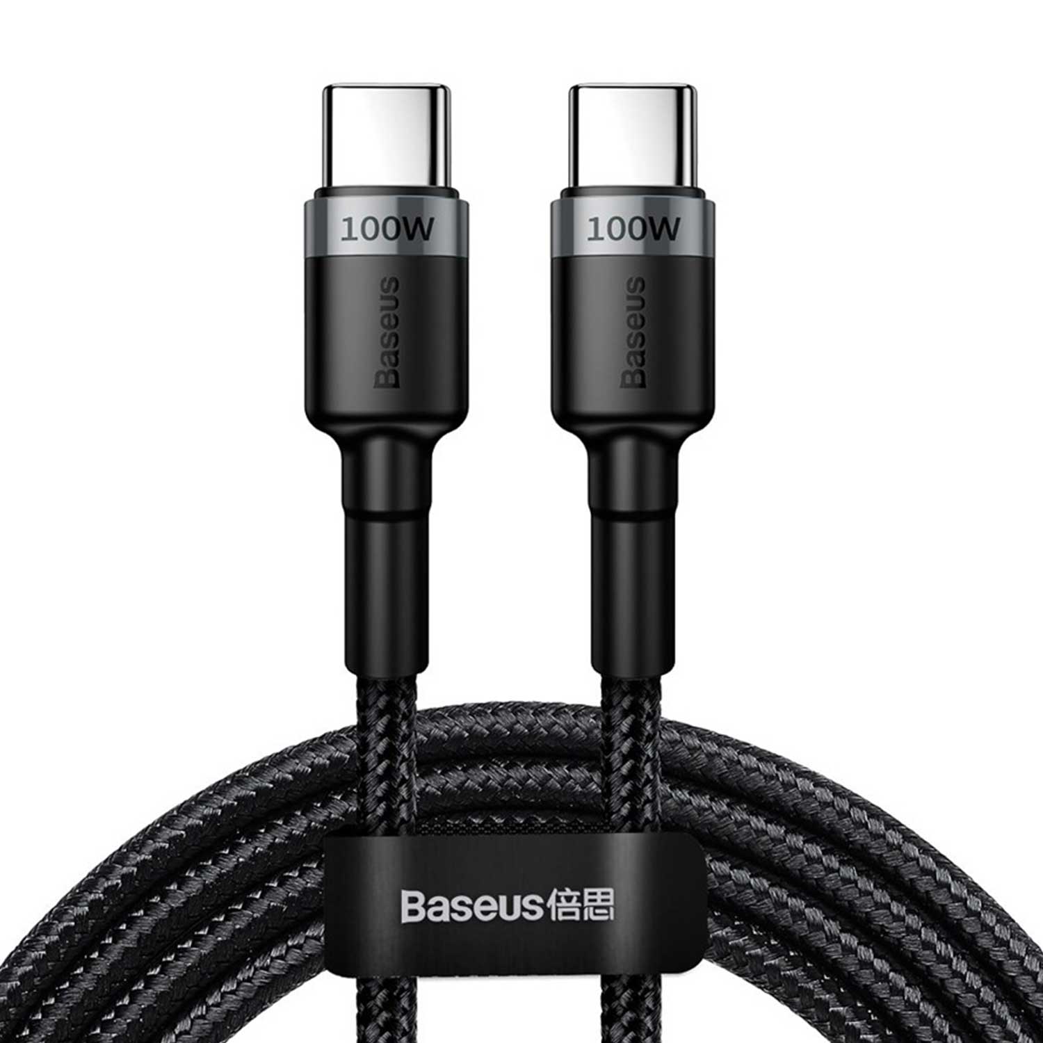 Cable BASEUS Cafule PD 2.0 100W Type-C to Type-C GR BK CATKLF-ALG1 — 2