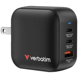 Charger Verbatim Mini GaN 3 Port 70W — 2