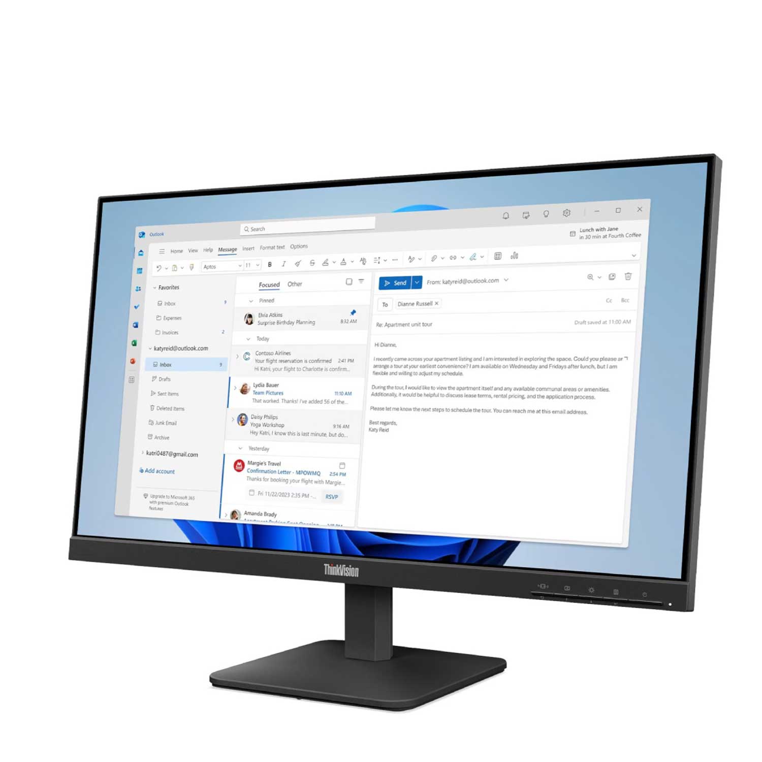 Monitor Lenovo ThinkVision S24-4e 23 IPS 100Hz FHD 64B5KAT1EU — 3