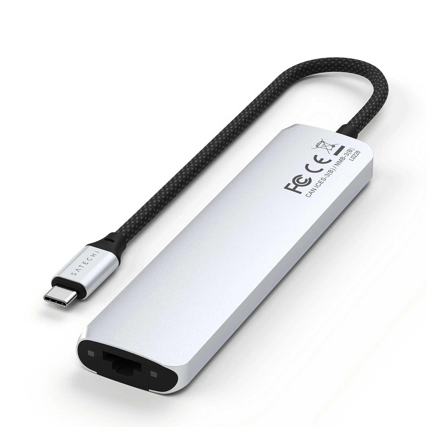 Usb-hub SATECHI 7-in-1 USB-C Slim Multiport Adapter with Ethernet ST-P7SS — 2