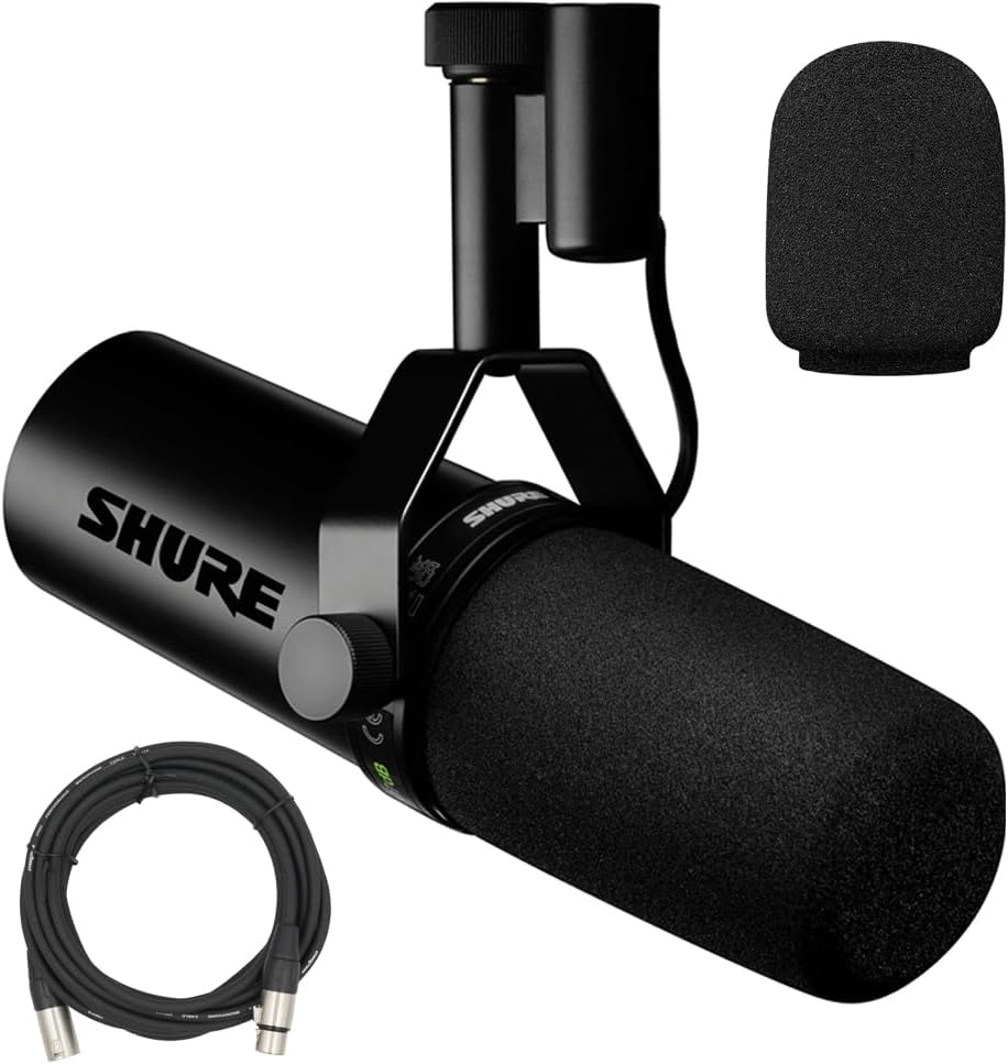 SHURE SM7DB Dynamic Vocal Broadcasting Podcasting Microphone With Built In Preamp