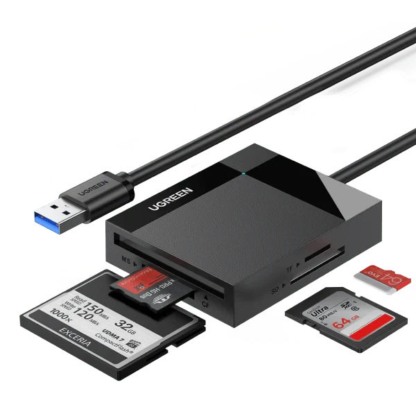 UGreen 4-in-1 USB 3.0 SD TF Card Reader 30333 — 2